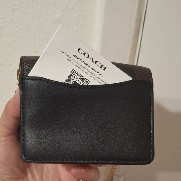 Coach Black Crossbody Bag with Gold Chain - Picture 2 of 9